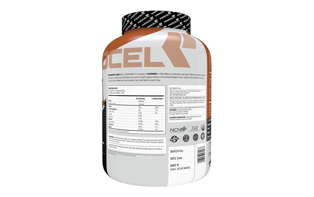Procel Ketowhey Swiss Milk Chocolate Flavor Ketogenic Protein Powder   Jar  2 kilogram